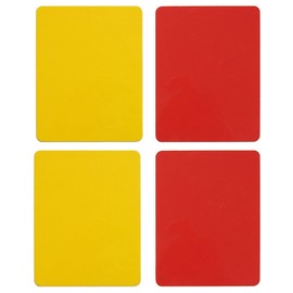 EUZUXU 4 Pack Football Referee Card, Red and Yellow Card of Football, Yellow and Red Card Football Referee, Referee Tool for Football Matches for Competition