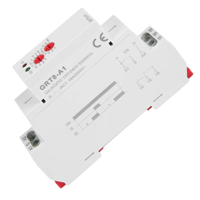 Oumefar Mini Power On Delay Relay AC/DC 12V~240V GRT8-A1 Time