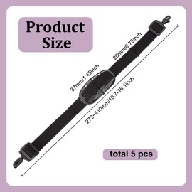 arricraft 5 Pcs Adjustable Hard Hat Chin Straps, Safety Helmet Strap with Adjustable Elastic Strap and Chin Cup for Construction Worker Hat Bike Helmet Black