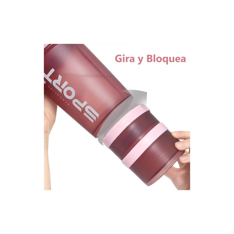 (2 piezas) 650ML Shaker Proteina, Vaso para Proteinavaso ，Blender Bottles