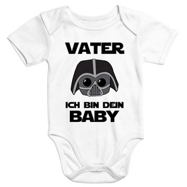 MoonWorks® Short-Sleeved Baby Bodysuit Onesie with German Text Nerd Quote Ich Bin Dein Baby -