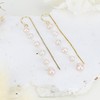 AeraVida Elegant Pink Cultured Freshwater Pearl Silver Dangle Earrings| Earrings