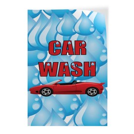 Door Decals Vertical Vinyl Stickers Multiple Sizes Car Wash Red Car Bubbles Industrial Vinyl Luggage & Bumper Stickers for Cars Automotive 24x36Inches