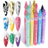 RoseFlower 18 Color 3D Nail Art Pens Set, Nail Art