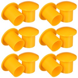 UKCOCO 30 PCS Round Rubber End Caps: 16-25mm Flanged Rebar Safety Cap Mushroom Rebar Caps Rebar Safety Caps Rebar Caps Covers for Diameter 16-25mm Rebar