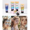 Glitter Face Gel, Glitter Sequins Chunky Glitter Liquid Gel for