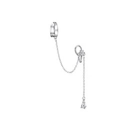 Candy Girls Ear Cuff Chain, Redis, Popular, Fake Earrings, Popular, Swing, Non-Hole Earrings, Ear Calf Accessories, Gold Copper-Alloy, Zircon