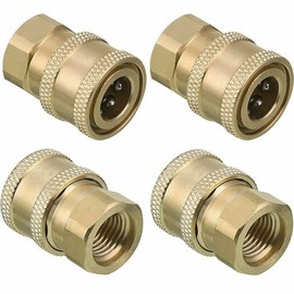 4PCS Pressure Washer Coupler Brass Fittings 1/4 Inch Quick Connect To Female NPT