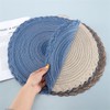 VEIZIBEE Placemats or Coasters，Woven Round Placemats 6PCS 30cm，Table Mats Heat