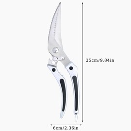 Poultry Shears, Poultry Shears, Test Winner, Kitchen Scissors, Meat Scissors, Poultry Scissors, Stainless Steel Meat Scissors, for Meat, Chicken, Fish, Vegetables