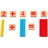 Natureich Wooden Mathematics Montessori Toy with Fabric Bag for Storing