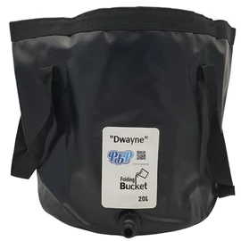 PBP Folding Bucket 20L - "DWAYNE" With Quick Hose Connector (Black)