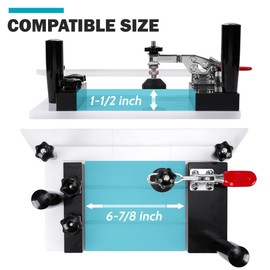 Precision Router Table Coping Sled – HDPE Router Sled with Toggle Clamp & Clear Fence for Safe End-Grain Cuts – Woodworking Jig for Cabinet Doors, Drawer Fronts, Rail & Stile Joinery