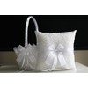 Alex Emotions White Flower Girl Basket & Ring Bearer Pillow