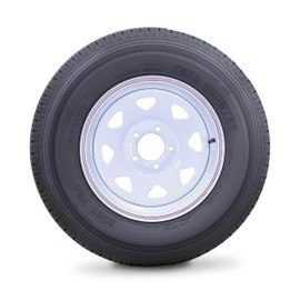 Free Country Trailer Tire Wheel Assembly ST185/80R13 6-Ply C 94N 5 Lug on 4.5" PCD White Spoke Wheel