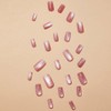 Pink Press on Nails Glitter Fake Nails Short Square False