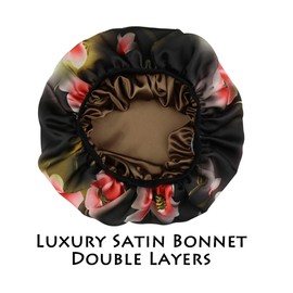 Night Cap for Frizzy Hair Pleated Bandana Ethnic Cloth Print Bohemian Band