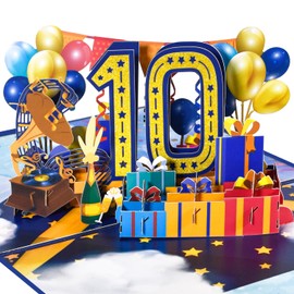 Magic Ants 10th Anniversary Pop Up Card, Birthday Card, 10th Wedding Anniversary Card, 3D Greeting Card, 10th Birthday Card, Congratulations Card