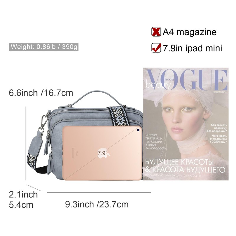 Gladdon Women's Shoulder Bag with Zip, Crossbody Bag, Leather Handbag