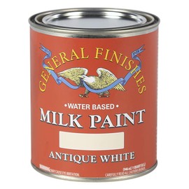 General Finishes Water Based Milk Paint, 1 Quart, Antique White