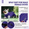 QBLEEV Dog Surgery Recovery Suit for Rear Legs, Long Back