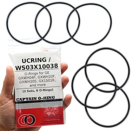Captain O-Ring – Replacement UCRING / WS03X10038 O-Rings for GE GXWH20F GXWH20T GXWH04F GXRM10RBL GX1S01R Water Filter Housings (3 Sets, 6 O-Rings)