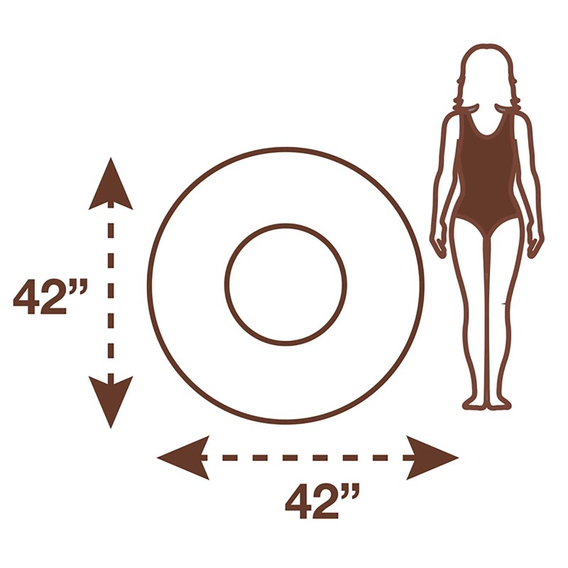 CocoNut Outdoor 42" Lime Green Glitter Pool Ring Float, Ages