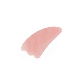 Minkissy Facial Massage Beauty Apparatus Pink Crystal Horn Massage Stone Jade Quartz Roller Set