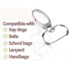 KAPSING Pack of 16 Key Ring D-Rings, 360 Degree Rotatable
