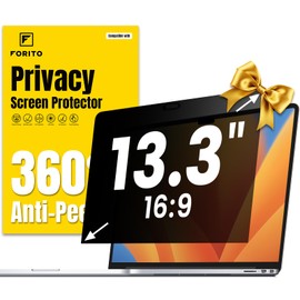 F FORITO 13.3 Inch 16:9 360°Laptop Privacy Screen Protector, Anti Peeping and Anti Glare Laptop Privacy Shield, Reduce Eye Strain & Eye Protection