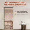 DDBESSIC Wooden Beaded Curtain, 31 Strands 35.4" x 86.6" Door