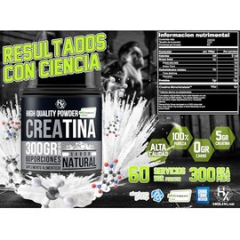 Holix Lab Creatina Monohidratada 300gr 60 Serv. Creapure Sabor Natural