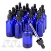 JIUWU 15 Pcs,1 Oz Dropper Bottle,Blue Glass Eye Dropper Bottle