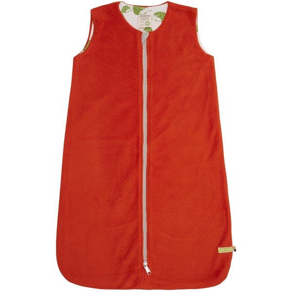 loud + proud Reversible sleeping bag fleece, GOTS certified, terracotta