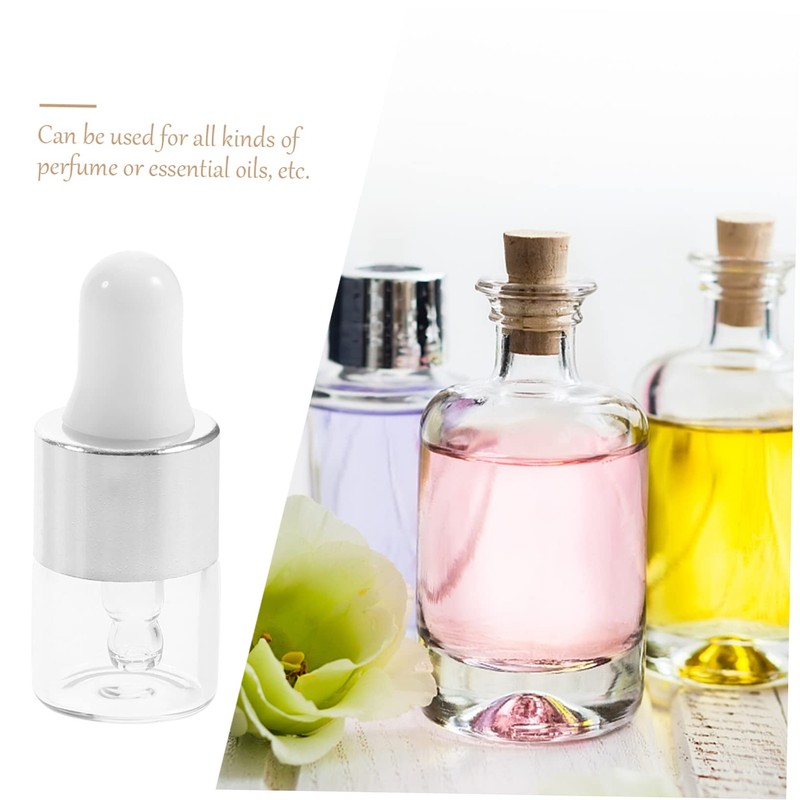 Mikinona 30Pcs Convenient Dropper Bottles Transparent Essential Oil Dispensing for