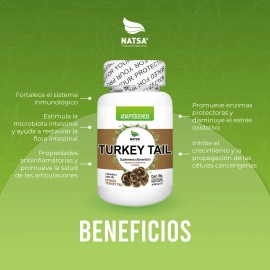 Turkey Tail Cola De Pavo 100 Cápsulas, Adaptogeno Premium Sabor Natural