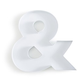 Soul & Lane Fillable Cardboard Ampersand Box for Charcuterie and Candy, Paper Mache Decor Tray for Birthday Parties, Weddings - Symbol &