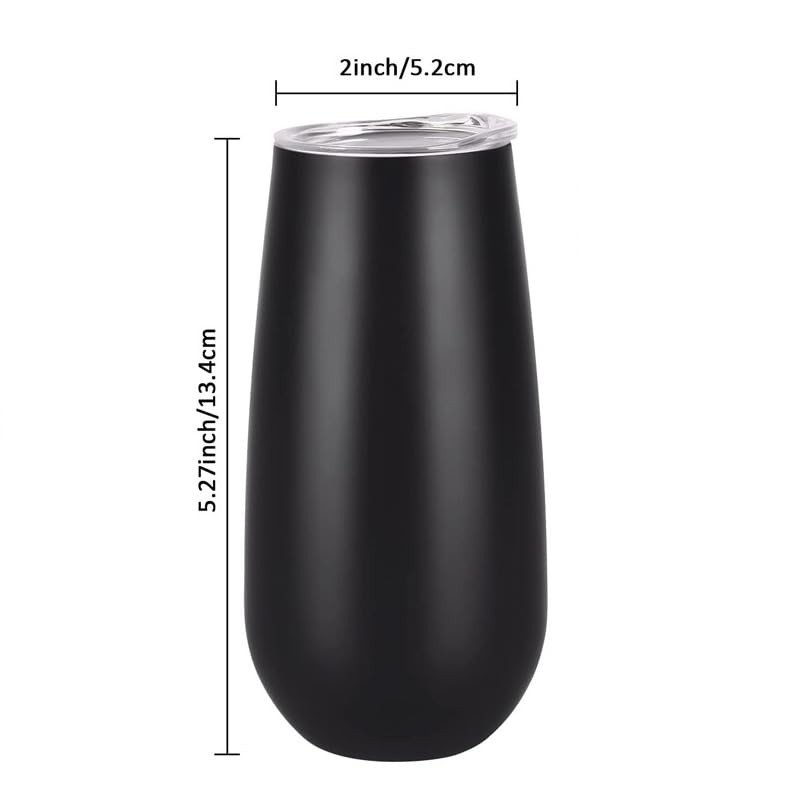 Gteller Stainless Steel Stemless Champagne Cup Double Walled Insulated Wine