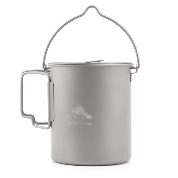 TOAKS Titanium Camping Pot Cup(375ml, 450ml, 550ml, 650ml, 750ml, 800ml,
