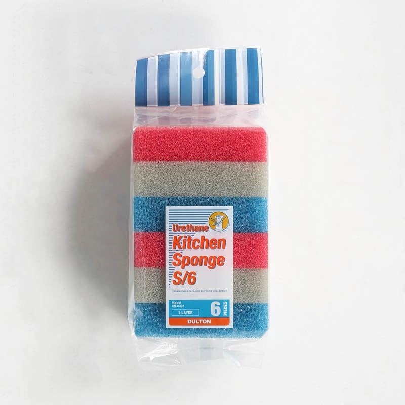Dulton RN-0431 Urethane Kitchen Sponge Set of 6 Pieces, 3