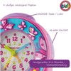 JACQUES FAREL Kinderwecker Lernwecker Mädchen 3D Schmetterlinge und Blumen Pink