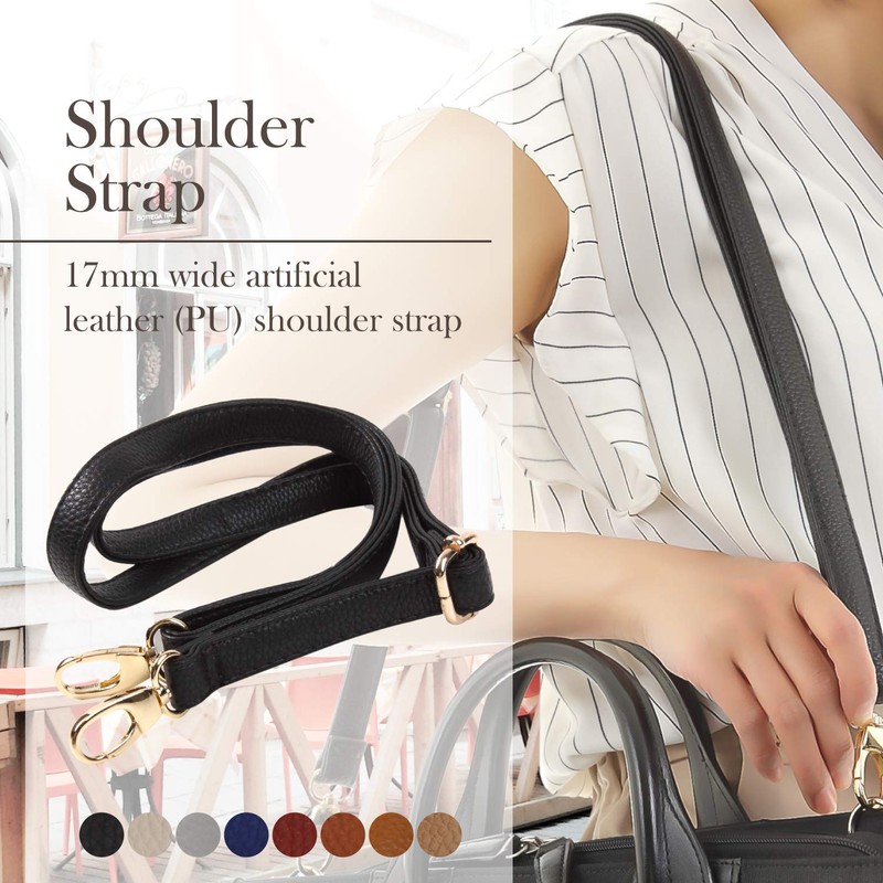 Shoulder strap, Shoulder bag, strap, synthetic leather, approx. 0.7 inch