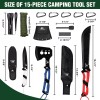 Mossy Oak Hatchet and Machete Knife Set with Sheath Stainless