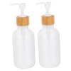 BIUDECO Sturdy Plastic Pump Bottles 2 Pack Lotion Shampoo Bottles