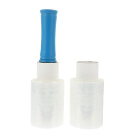 Juego de Film Estirable Película de Plástico Transparente PE con Asa Ergonómica Rollo de 10 Cm X 150 M Resistente para Embalaje y Logística para Muebles