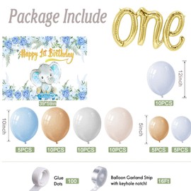 First Birthday Decorations for Girl, Boho Pink 1st Birthday Girl Decoration,Double Stuffed Blush Pink Nude Balloons Garland with One Birthday Banner for Baby Girl 1st Birthday,Princess Them Party