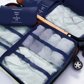 Aysthetics 9 Pcs Packing Cubes for Suitcase with 3 zipper bags, Travel Luggage Packing Organizers for Backpack, Waterproof Travel Essentials Bag, Travel Accessories