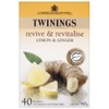 Twinings Lemon and Ginger Tea 40 Teabags (Pack of 4, 160 Teabags)