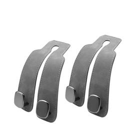 MisFun Pack of 2 Bag Holder Car, Car Hook Headrest Hook, Car Storage Hook, Universal Car Hook, Back Seat Headrest Hook, Handbag Holder, Bag Hook, Storage Hook (Grey)