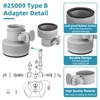 Dimakung 4 Pack 1.25" to 1.5" Pool Hose Adapter A